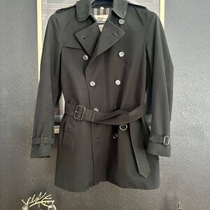 Burberry Black Double-Breasted Trench Coat Men’s Medium length